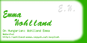 emma wohlland business card